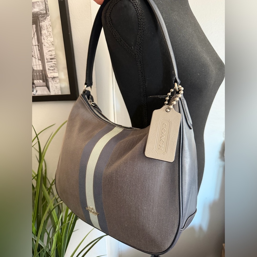 Coach Varsity Stripe Hobo Bag - Picture 11 of 13